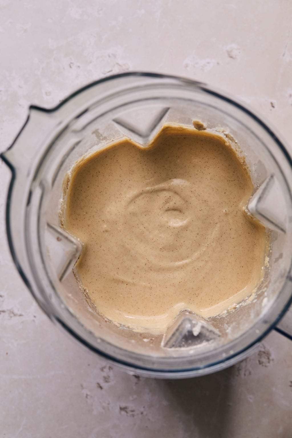banana oat pancake batter in a blender.