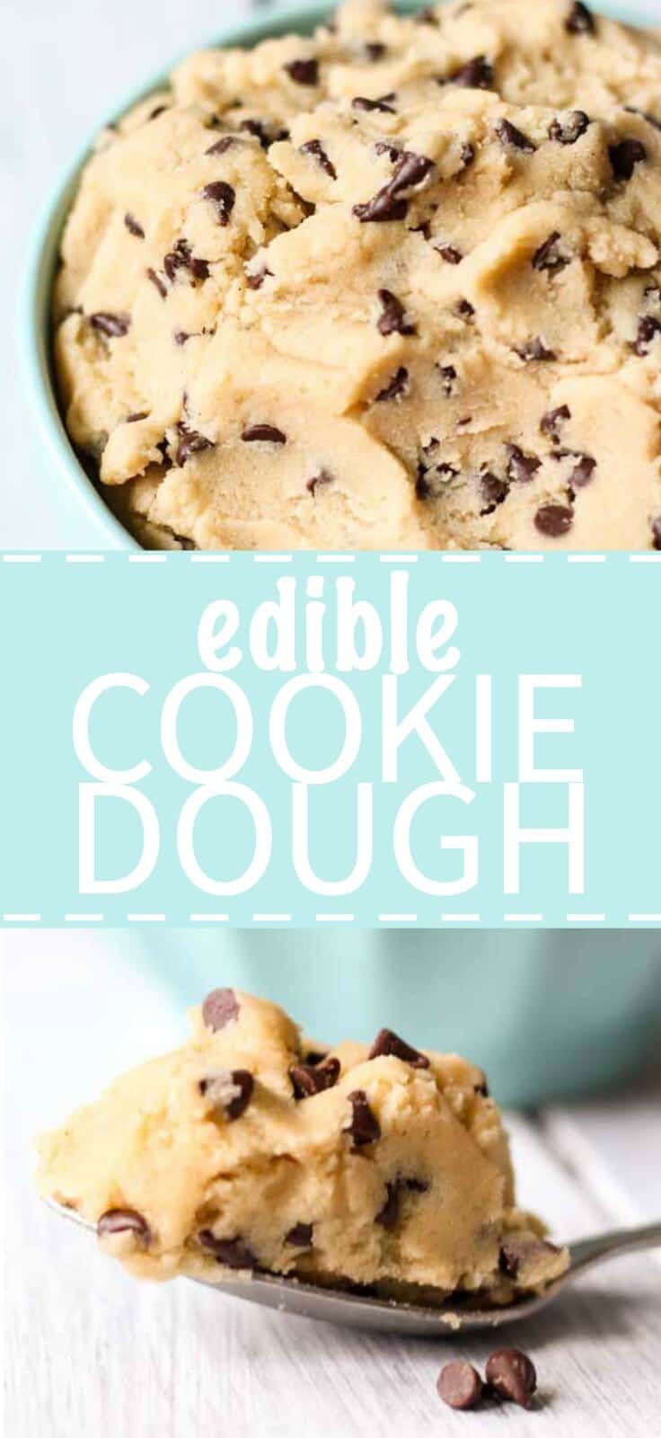 Edible cookie dough is sweet and delicious! It's like eating the real cookie dough, minus the eggs so you can eat it by the spoon full without a care in the world. edible cookie dough