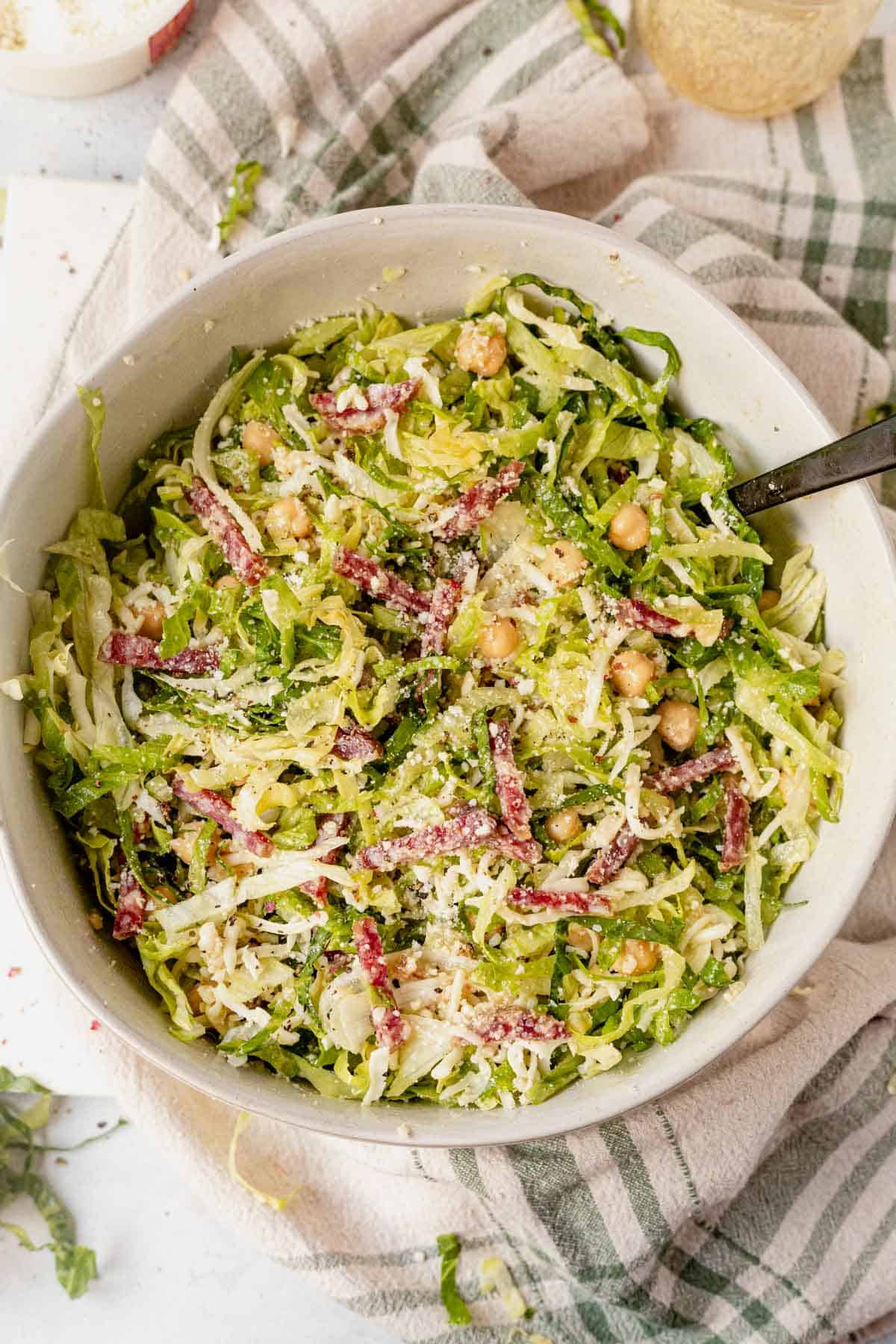 a bowl of la scala chopped salad