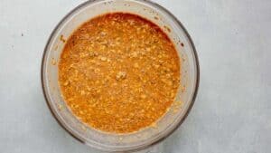 pumpkin overnight oats mixed together in a large bowl