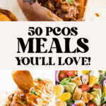 collage of PCOS-friendly recipes